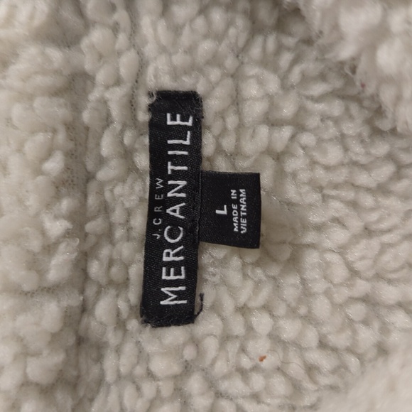 EUC J. Crew Mercantile Sherpa Lined Denim Jean Jacket Size Large - Picture 2 of 8